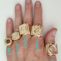 Златни мъжки пръстени-14К, снимка 2 - Пръстени - 40767893