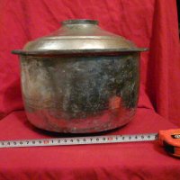 Бакър посуда с капак-1929г., снимка 1 - Антикварни и старинни предмети - 32289538