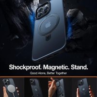Tech MD калъф за iPhone 15 Pro Max, стойка с пръстен, 6,7" черен, снимка 2 - Калъфи, кейсове - 43145323