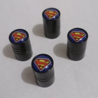 Качественни черни капачки за вентили винтили с емблеми на Супермен Supermen, снимка 4 - Аксесоари и консумативи - 34921855