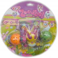 Детска играчка Зубълс Zoobles 3 броя с карти., снимка 1 - Кукли - 28483199