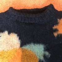 Вълнен Дамски Пуловер с есенни листа Вълнен пуловер, снимка 3 - Блузи с дълъг ръкав и пуловери - 31310244