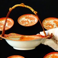 Японски порцелан сервиз,фруктиера,чиния. , снимка 5 - Антикварни и старинни предмети - 33229322