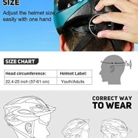 Нов Многофункционален шлем каска за колоездене Регулируем, LED Осветление, снимка 5 - Части за велосипеди - 43498832