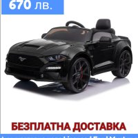 Акумулаторна кола Licensed Ford Mustang Black, снимка 1 - Детски велосипеди, триколки и коли - 43787753