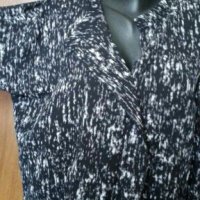 Красива блуза в черно и бяло, с релеф🍀👚M/L,L, XL🍀👚арт.443, снимка 3 - Блузи с дълъг ръкав и пуловери - 29031351