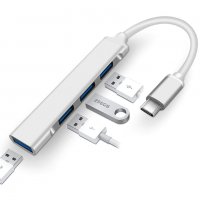 Type-C To USB 3.0 Хъб HUB за Lenovo Macbook HP смартфони и др., снимка 3 - Кабели и адаптери - 35237232