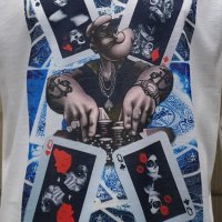 Нова мъжка тениска с трансферен печат Попай моряка, Покер, снимка 2 - Тениски - 34668170