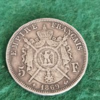5 франка Наполеон III  Сребро , снимка 5 - Нумизматика и бонистика - 40844891