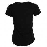  Дамска тениска в черен цвят с принт в предната част, снимка 4 - Тениски - 28472805