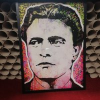 Абстрактен портрет на Васил Левски - Печат върху висококачествена хартия - Безплатна доставка, снимка 2 - Картини - 41896986