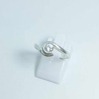 Сребърен пръстен с цирконий, снимка 1 - Пръстени - 43091950