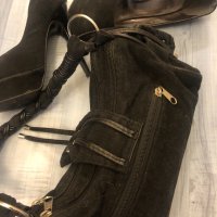 Дамски обувки - велур с чанта, снимка 10 - Дамски обувки на ток - 31639404