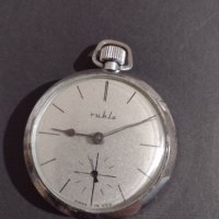 Мъжки джобен часовник,, Ruhla ", снимка 1 - Джобни - 37037013