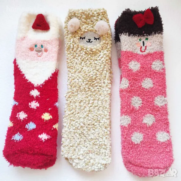 ПРОМОЦИЯ Пухкави чорапи със забавни мотиви, к-т от 3бр, X0019CETRL, снимка 1