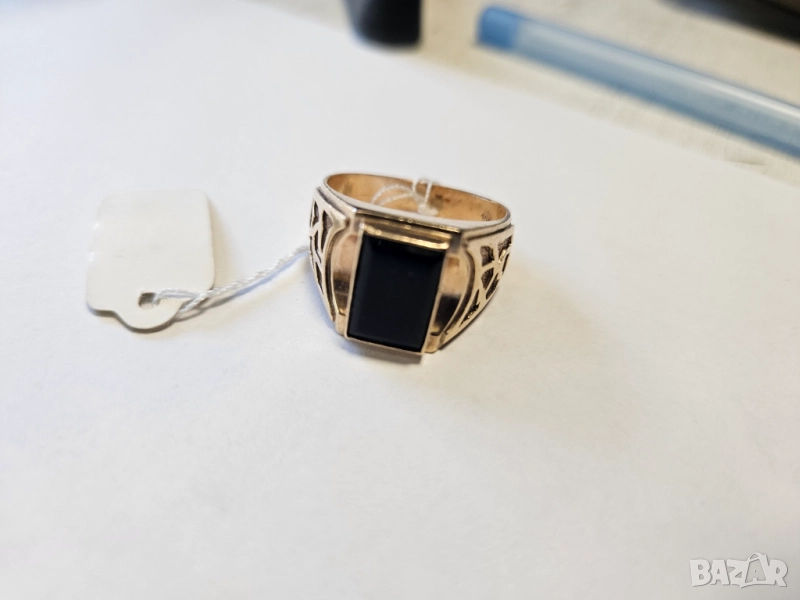 Златен Мъжки пръстен 585/14 к 6.65гр, снимка 1