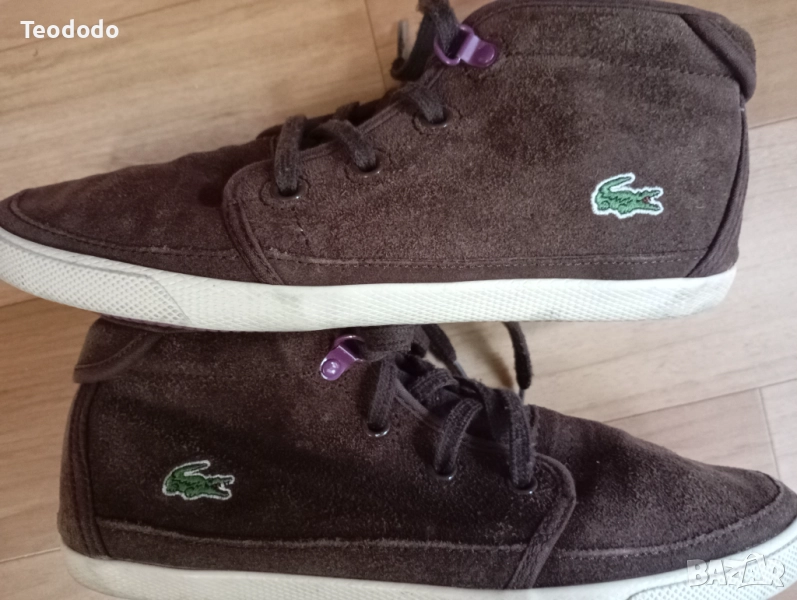 Дамски / детски боти естествен велур Lacoste , снимка 1