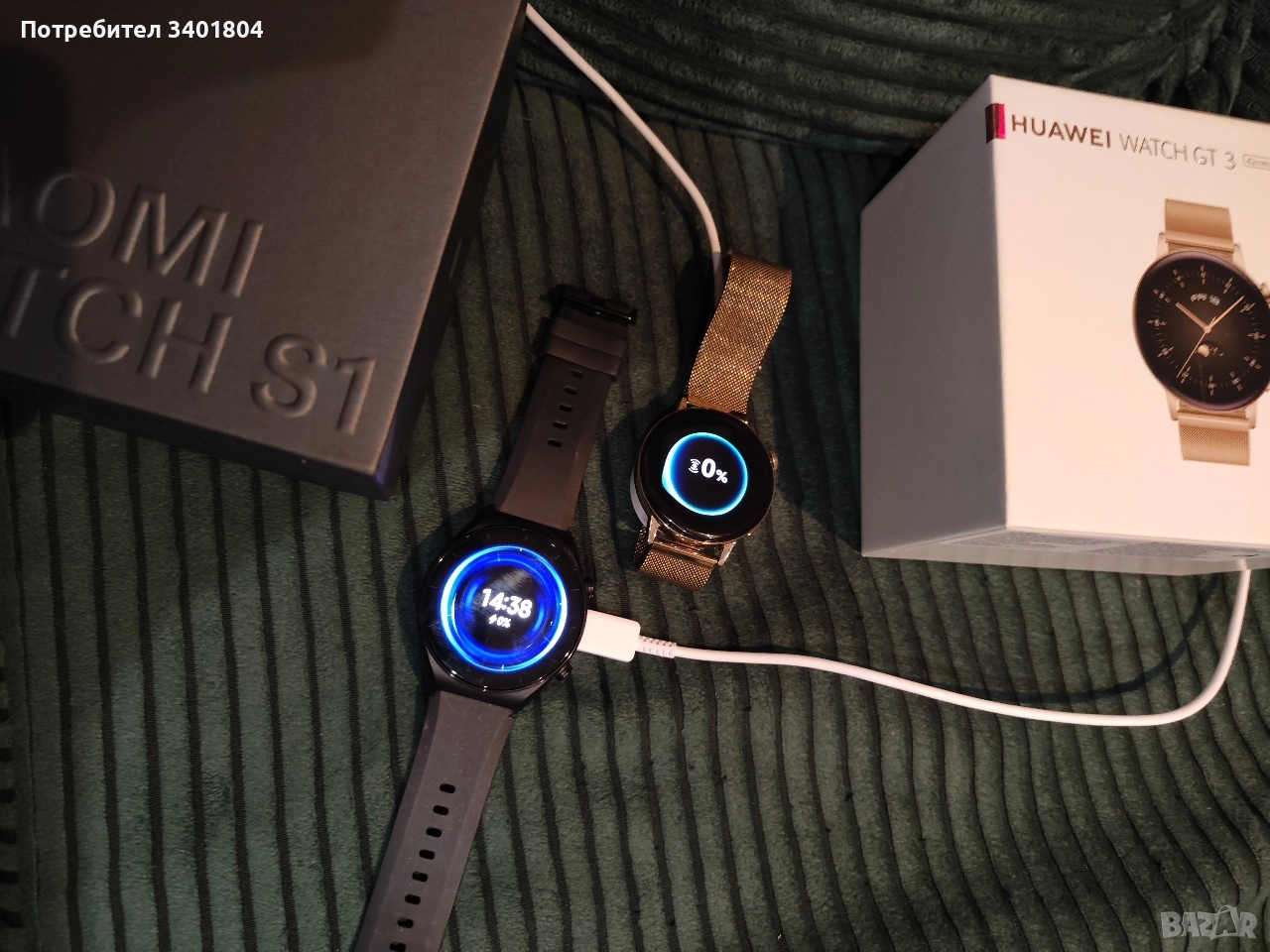 часонвици huawei gt3 и xiaomi s1, снимка 1