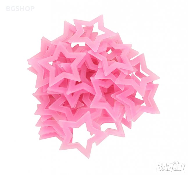 Светещи звездички - Розови 40броя , снимка 1