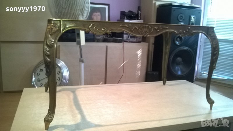 АНТИЧНА маса в цвят злато-мед/месинг-внос франция, снимка 1