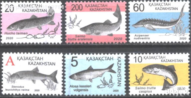 Чисти марки Фауна Риби 2020 от Казахстан, снимка 1