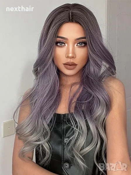 Модна омбре перука в три цвята, снимка 1