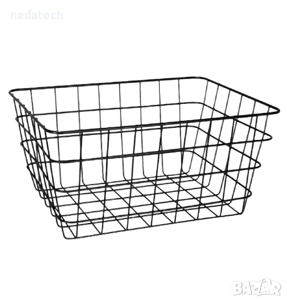 Метална кошница, Черен, 32x24x15см., снимка 1