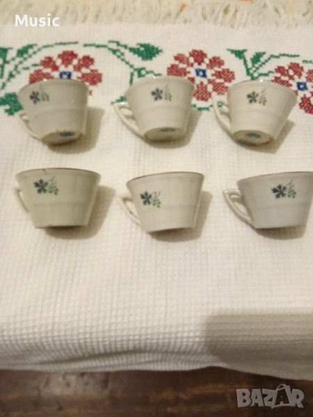 Сервиз от стари порцеланови ракиени чашки , снимка 1