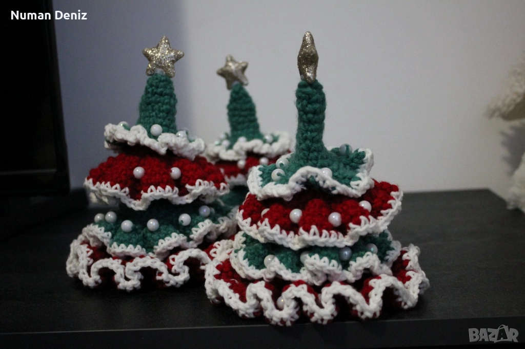 Коледна плетена елха за подарък , снимка 1