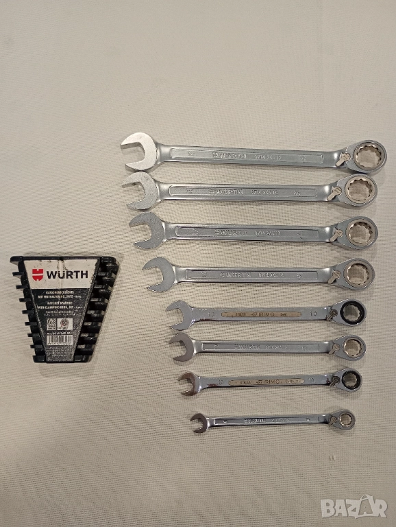 Wurth Zebra звездогаечни ключове с тресчотка 8 бр , снимка 1