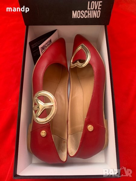 100% Love Moschino Кожени остри обувки, Номер 39, снимка 1