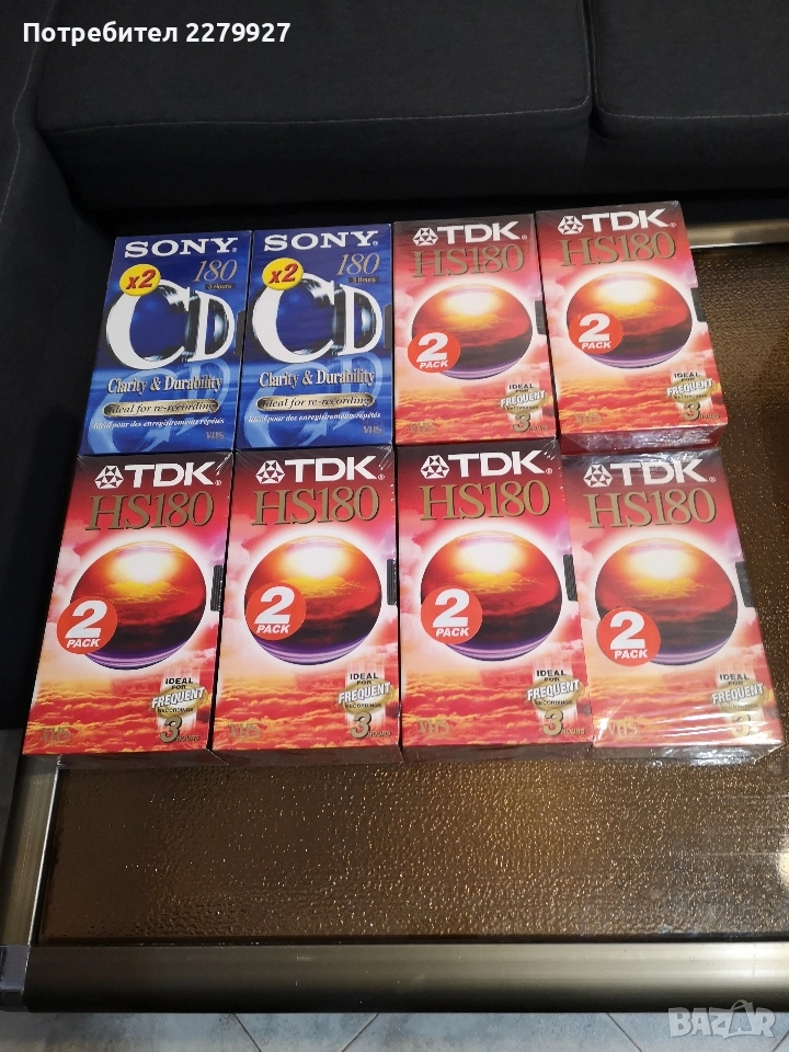 Видео касети VHS - TDK HS180 / Sony 180 , снимка 1