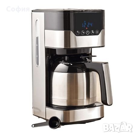 Шварц кафе машина Ambiano MD 18458, 900W, 1.2л, LED дисплей, Таймер, снимка 1