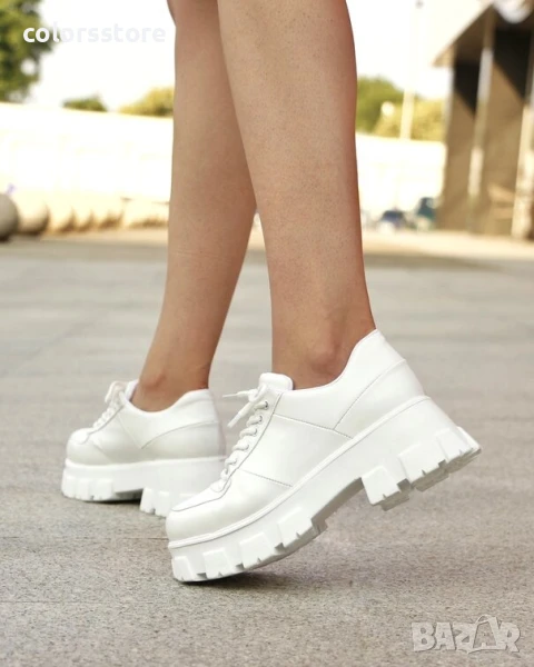 Равни обувки - бяла кожа - DTV88

, снимка 1