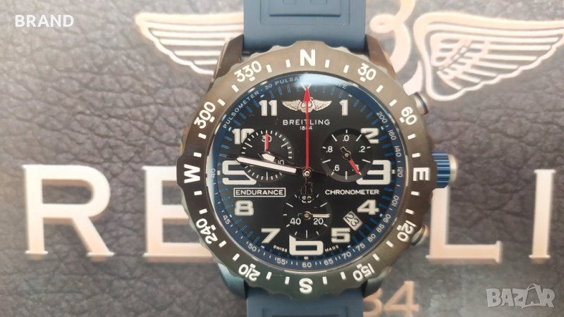 BREITLING ENDURANCE PRO 44мм кварцов с действащ хронограф клас 5А+, снимка 1