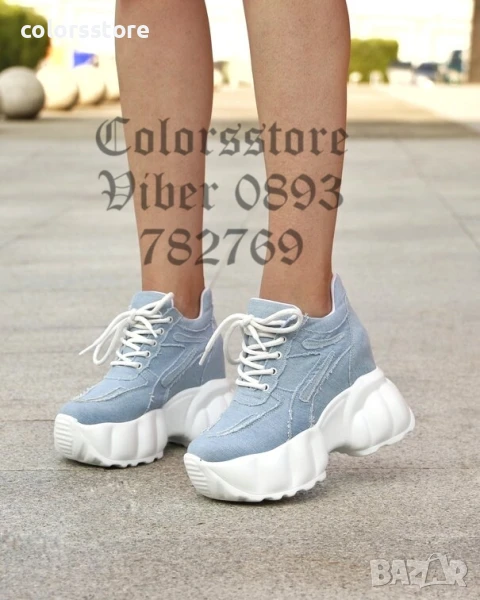 Кецове на платформа - деним - PA90 , снимка 1