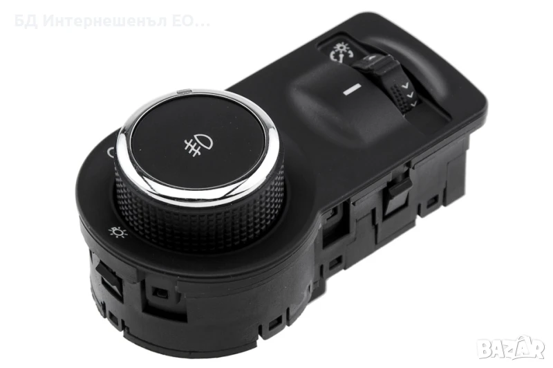 13295228 Ключ за светлини фарове, Chevrolet, Cruze J300, с регулиране, Черен с хром, снимка 1