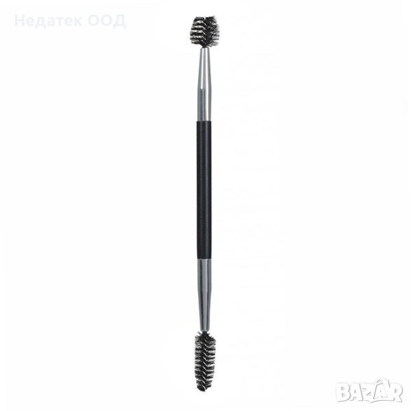 Двойна четка за вежди и мигли, Черна, снимка 1