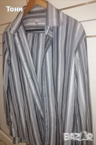 Нова Мъжка Риза с Яка и Дълъг Ръкав XL , снимка 1