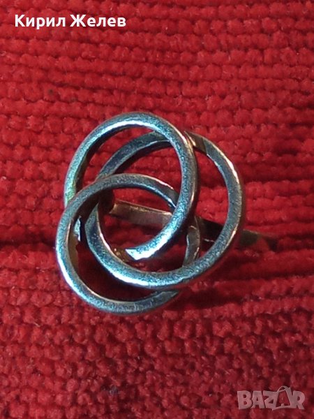 СТАР АЖУРЕН ДИЗАЙНЕРСКИ СРЕБЪРЕН ВИНТИДЖ ПРЪСТЕН ВИСОКА ПРОБА СРЕБРО 35244, снимка 1