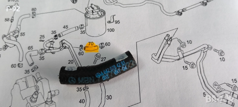 A6420784281**NEU**MERCEDES-BENZ**МАРКУЧ ЗА ГОРИВО**M 642*, снимка 1