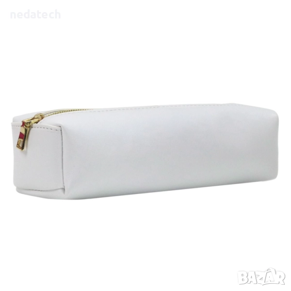 Несесер от изкуствена кожа, Екрю, 20x5x6 см., снимка 1