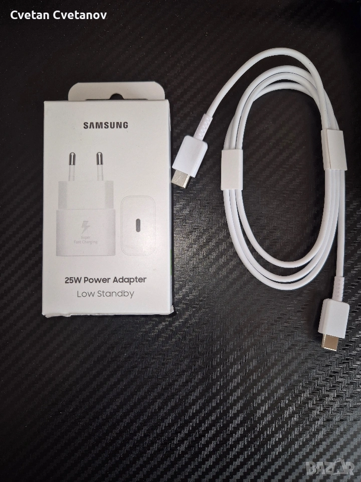 Адаптер и кабел оригинални Samsung 25W Power, снимка 1