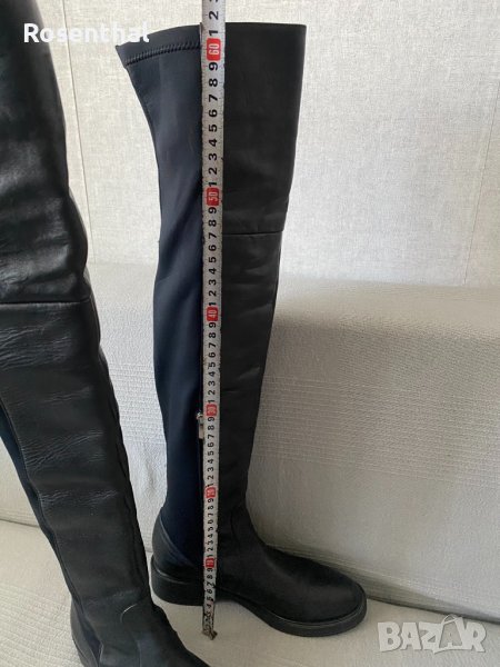 Дълги ботуши чизми GIANNI естествена кожа, снимка 1
