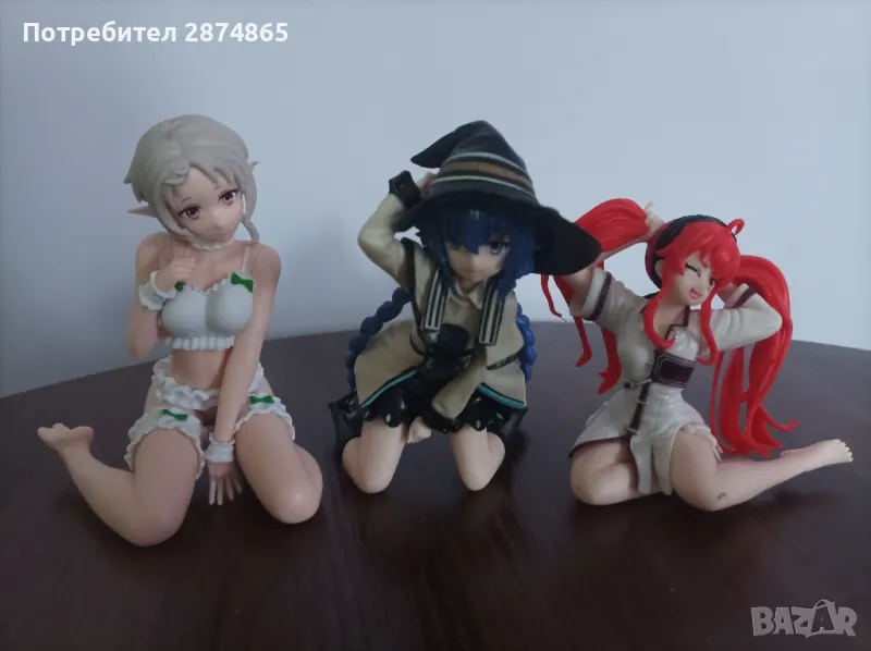 комплект фигурки от mishoku tensei / jobless reincarnation на silphy, eris и rocksy, снимка 1