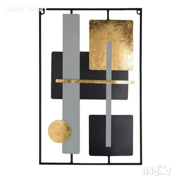 Метална картина, черна рамка, 40*60см- "Черно злато", снимка 1