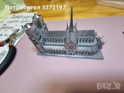 Метален пъзел Нотр Дам дьо Пари 3D - Направи си сам, снимка 1