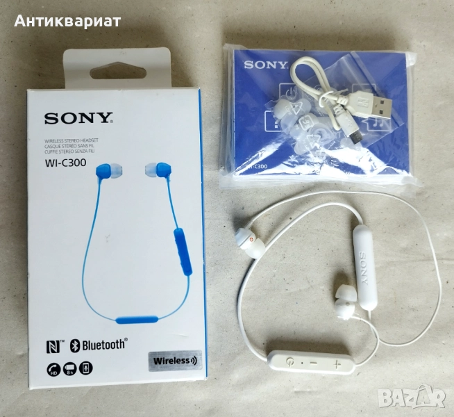 Безжични слушалки за спортуване Sony WI-C300, снимка 1