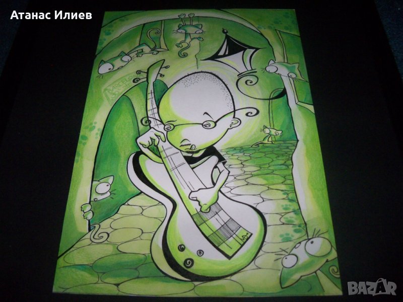 Интересна картина тип комикс, илюстрация худ. Мадлен, снимка 1