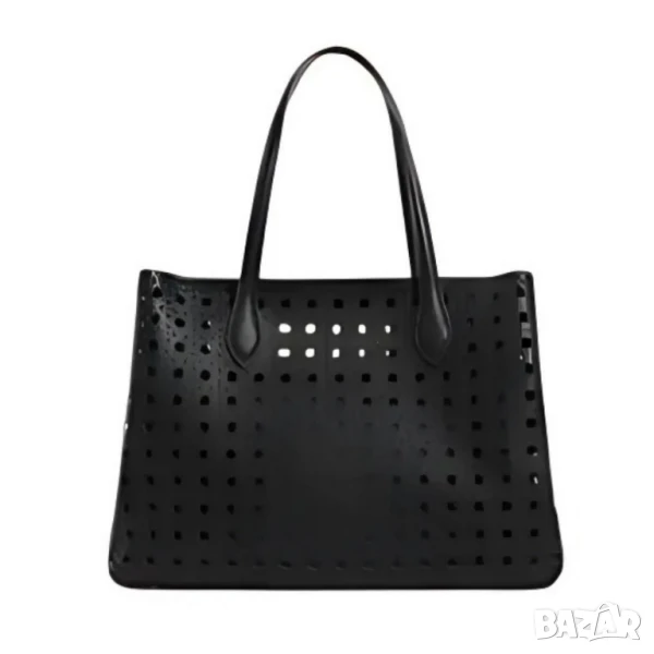 Модерна дамска чанта с перфорация, снимка 1